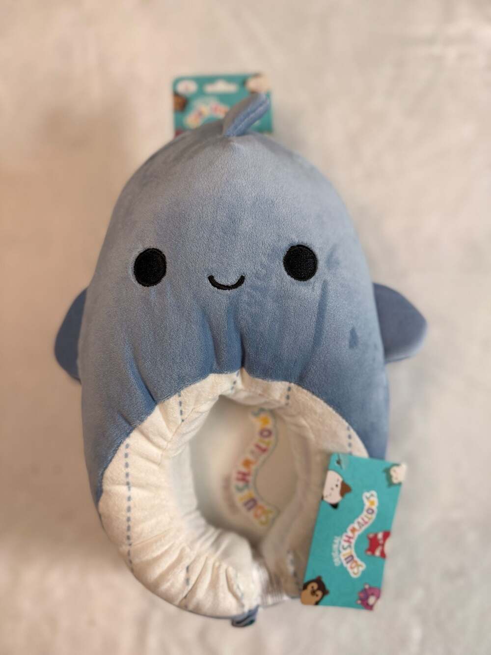 Squishmallows Samir The Whale Plush Slippers Size 6-7